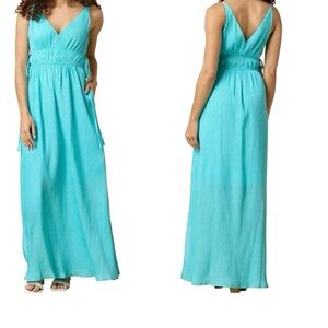 NEW Elegant Blue Green Maxi Dress Size XL
